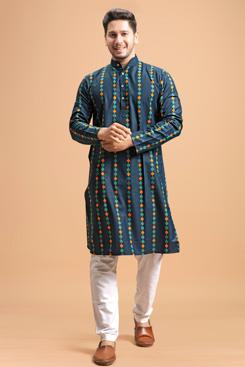 printed kurta  full view