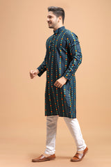 printed kurta  full left  view