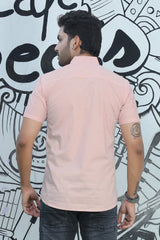 short kurta shirt skin pink colour back  view