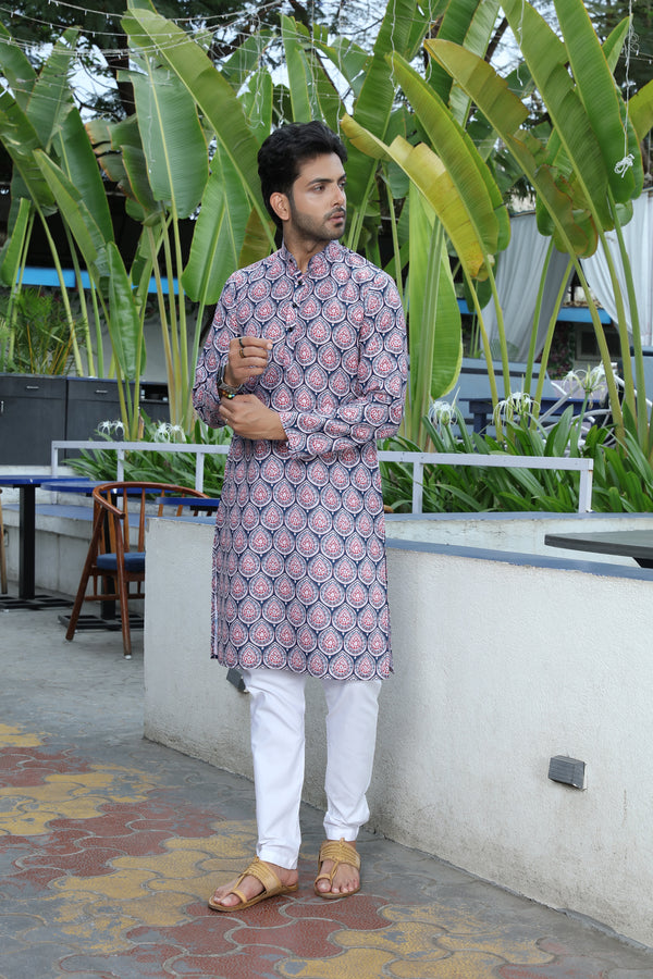 printed kurta  full view