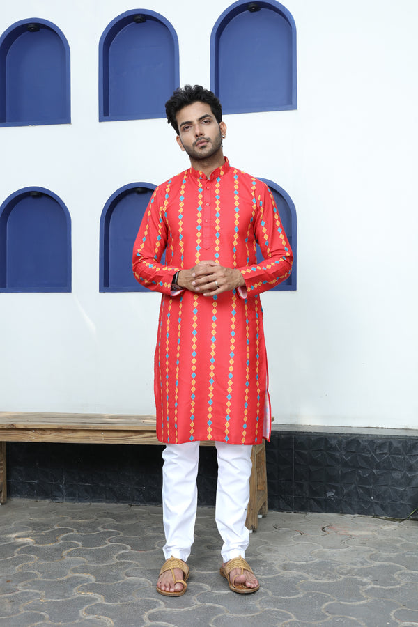 printed kurta multicolour full view