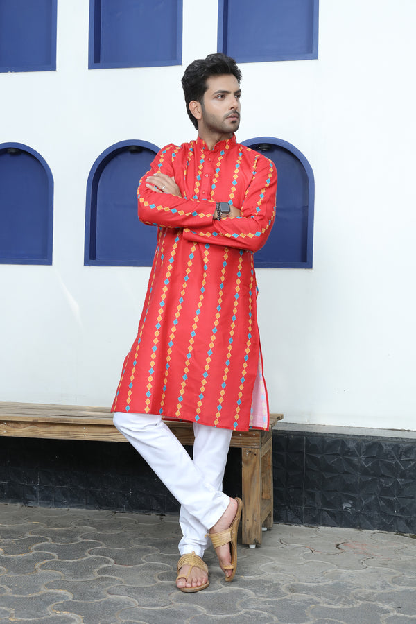 printed kurta multicolour full view