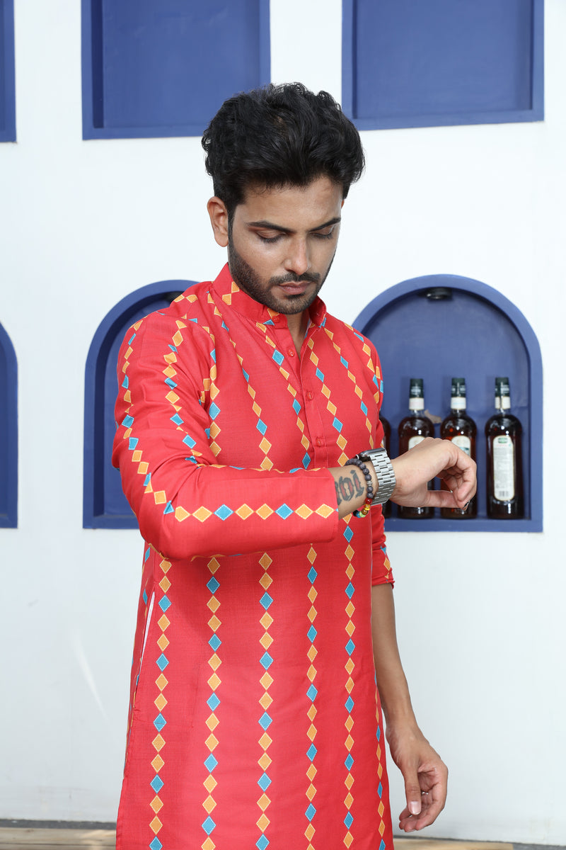 printed kurta multicolour full view